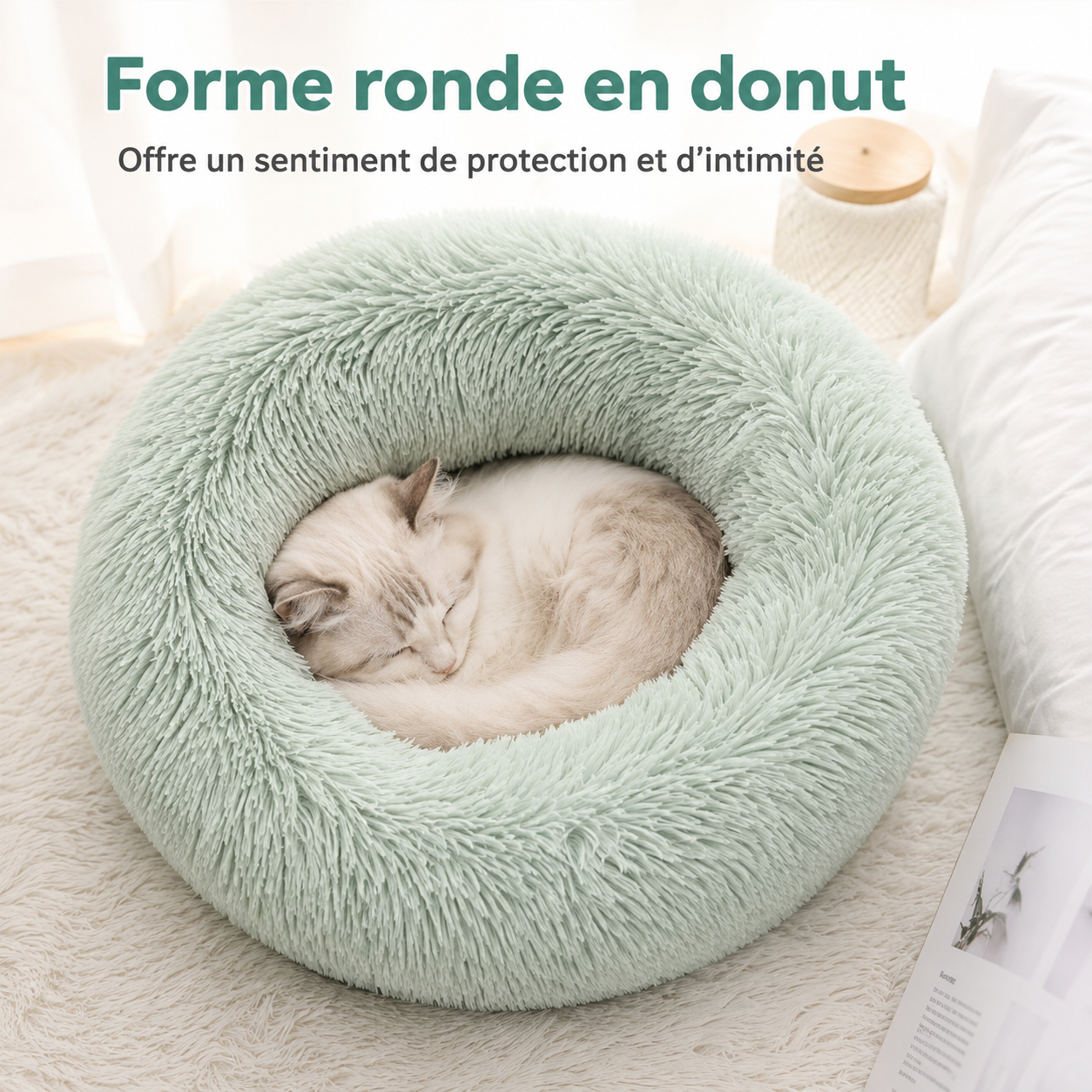 🐾 Panier Cocoon Anti-Stress Ultra Doux pour Chien &